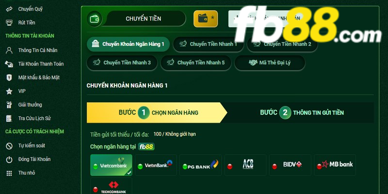 Dịch vụ nạp tiền FB88 hoàn toàn miễn phí