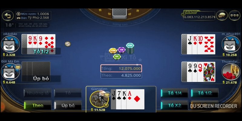Mẹo chiến thắng trong game bài Xì tố
